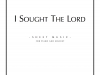 I Sought The Lord cover